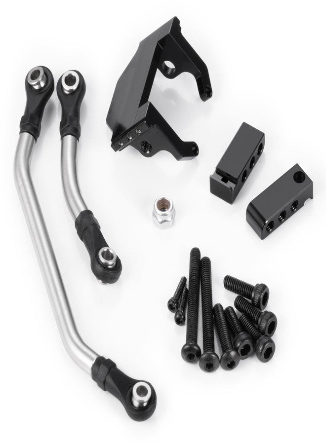 QUE-T Aluminium Servo Mount with Steering Tie Rods Linkage for 1:18 TRX TRX4-M TRX4M RC Crawler Car - Image 3